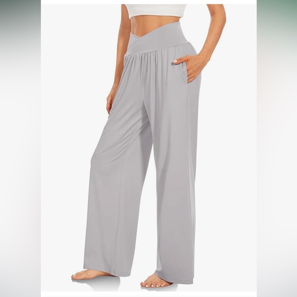 NWT bundle of 2 ,SUNYAA wide leg, Tommy control high waist yoga pants size L - Picture 4 of 15